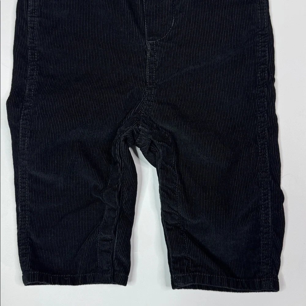 Hanna Anderson Black Cotton Corduroy Overalls Size 70 6-12 Months